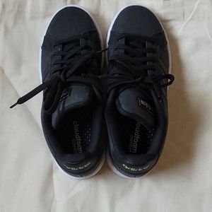 Adidas canvas sneaker with black stripes